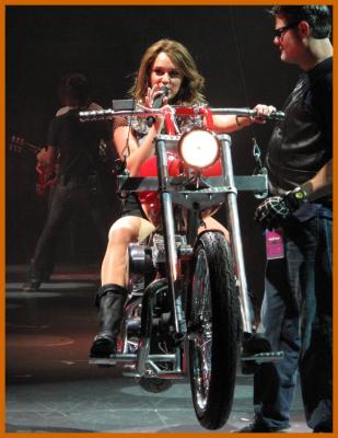 Miley Cyrus Performing on Her Wonder World Tour